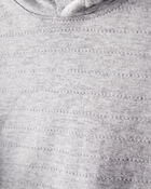 Baby Boy Cotton Long-Sleeve Hooded Top - Grey, image 2 of 3 slides