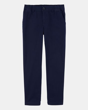 Girls Stretch Chino Uniform Pants - Navy, 