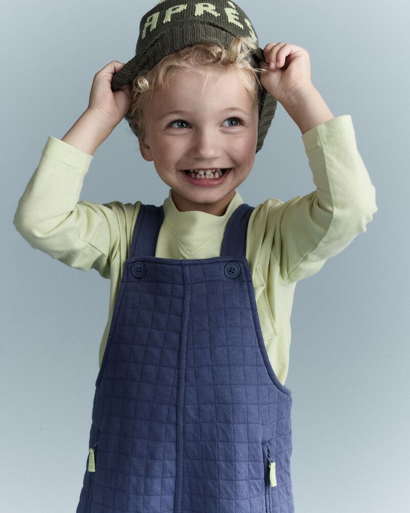 Toddler Wide-Leg Overalls - Dark Blue, image 3 of 6 slides