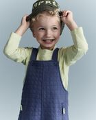 Toddler Wide-Leg Overalls - Dark Blue, image 3 of 6 slides