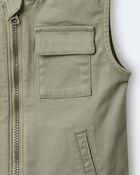 Toddler Zip-Up Vest - Olive, image 8 of 8 slides