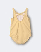 Toddler Girl Scalloped One-Piece Swimsuit in Sun Print - Yellow, image 5 of 6 slides