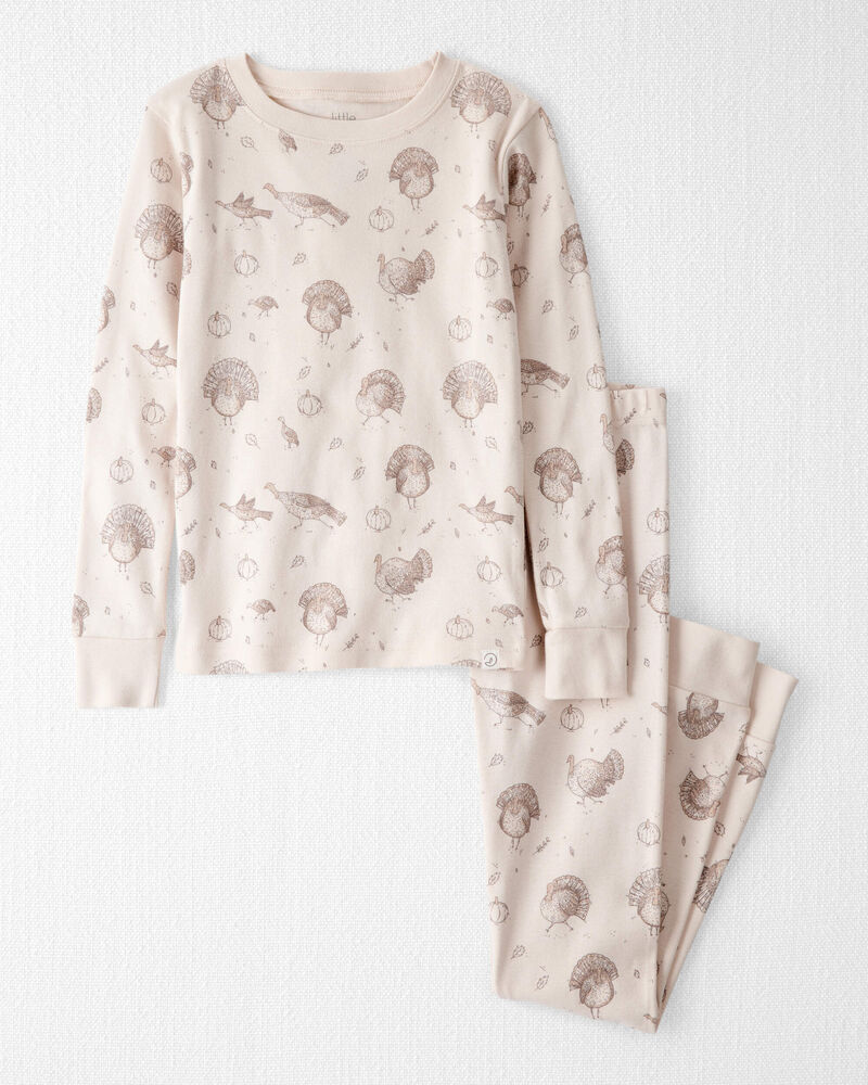 Kid Organic Cotton Pajamas in Turkey Trot Print, image 1 of 4 slides