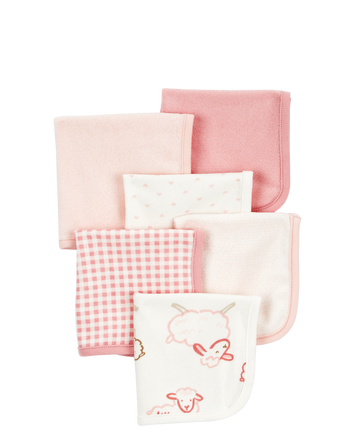 Baby Girl 6-Pack Washcloths, 
