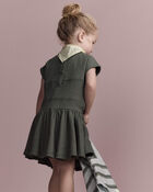 Toddler Girl Drop-Waist Dress - Olive, image 3 of 6 slides