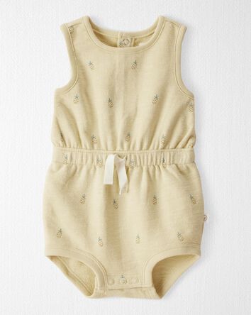 Baby Girl Organic Cotton Pineapple-Print Romper, 