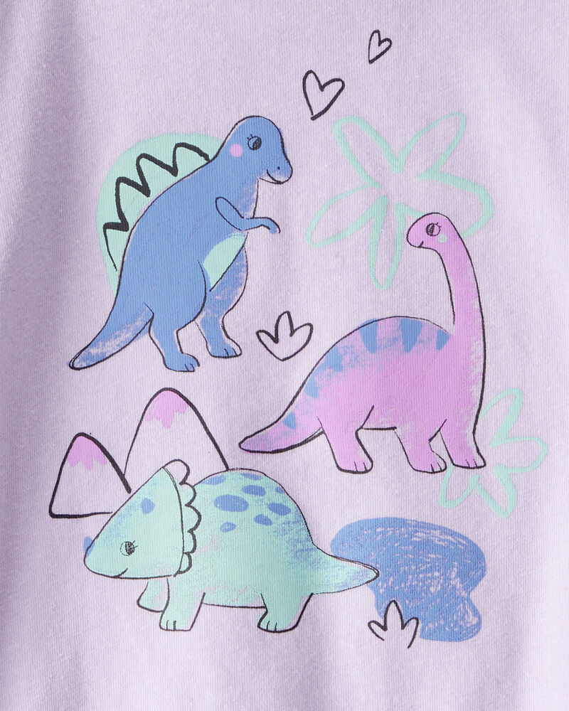 Toddler Girl Dinosaur Long-Sleeve Graphic Tee - Purple, image 2 of 3 slides