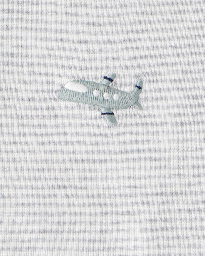 Baby Boy 3-Piece Airplane Print Long-Sleeve Bodysuit & Pant Set - Blue, image 2 of 6 slides