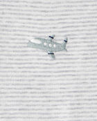 Baby Boy 3-Piece Airplane Print Long-Sleeve Bodysuit & Pant Set - Blue, image 2 of 6 slides