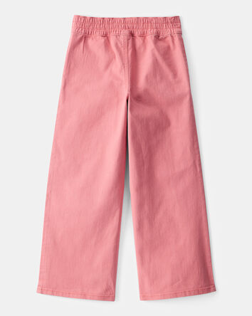 Kid Twill Wide Leg Pants - Pink, 
