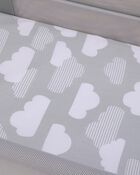 Cozy-Up 2-in-1 Bedside Sleeper & Bassinet Fitted Sheet - Grey Clouds, image 17 of 17 slides