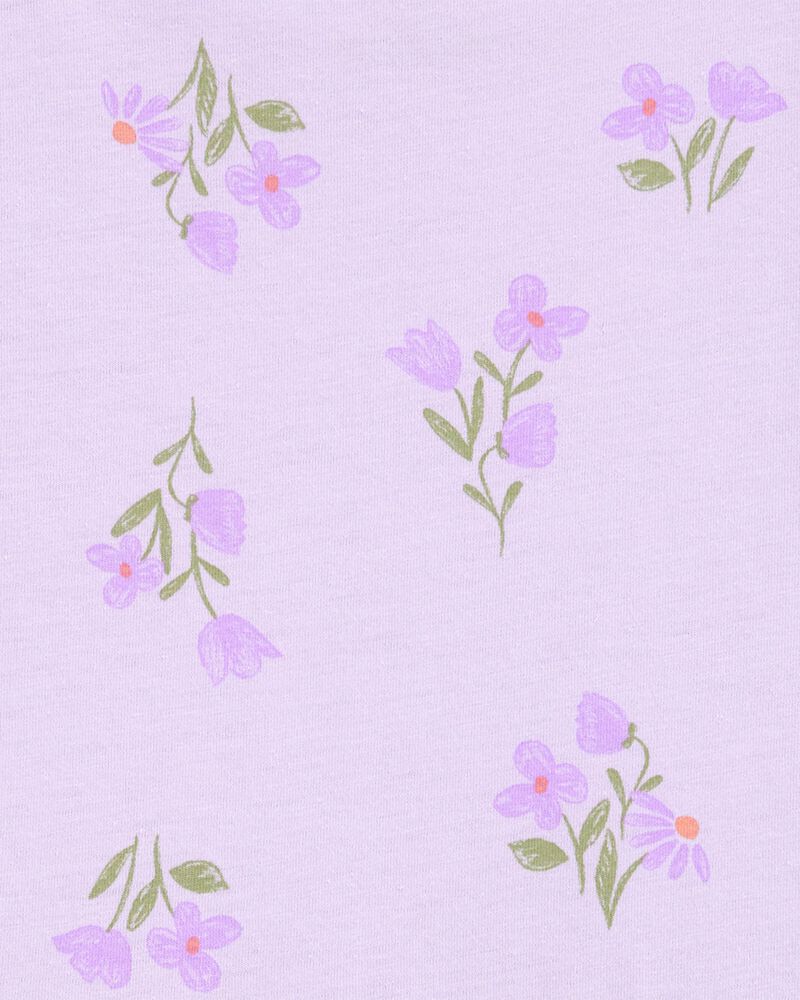 Toddler Girl Floral Short-Sleeve Dress - Purple, image 3 of 4 slides