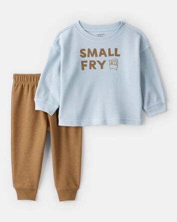 Baby Boy Small Fry Long-Sleeve Tee & Pant Set - Blue, 