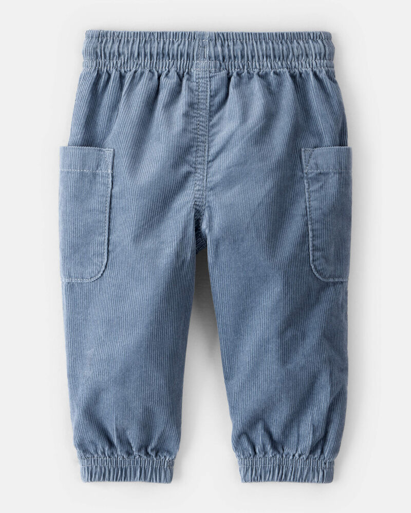 Baby Boy Corduroy Joggers - Blue , image 2 of 5 slides
