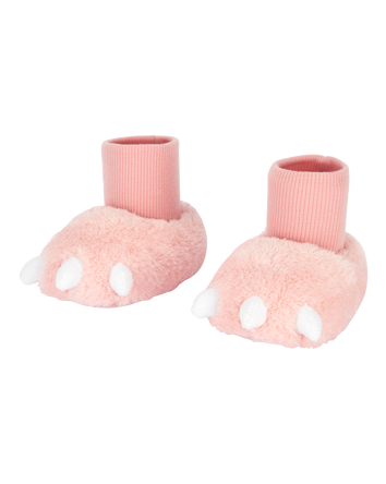 Baby Dinosaur Soft Slipper Shoes - Pink, 
