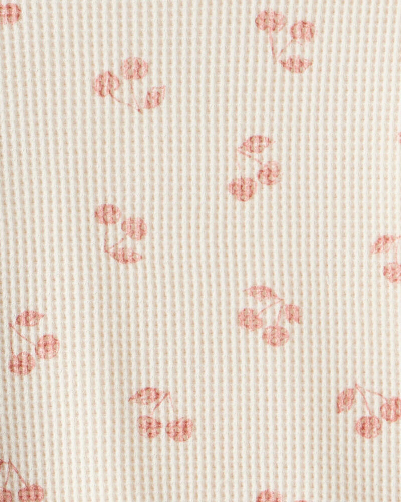 Baby Girl 2-Piece Cherry Fruit Print Long-Sleeve Tee & Pant Set - Ivory, image 3 of 4 slides