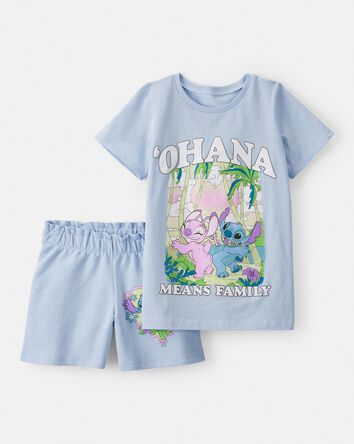 Girls 2-Piece Stitch Outfit Set, 