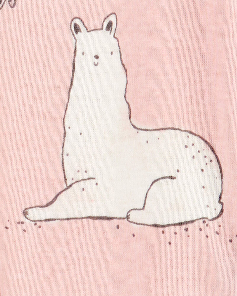 Baby Girl 2-Pack 2-Way Zip Cotton Sleep & Play Pajamas - Pink/Green, image 3 of 4 slides