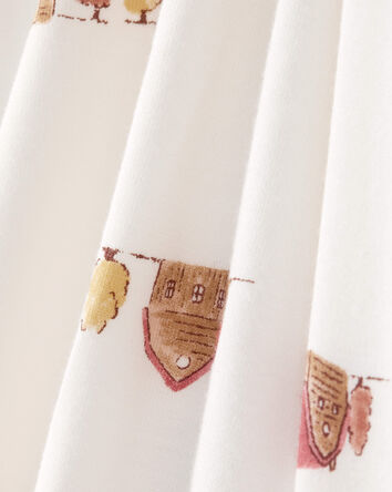 Kid Barn Print PurelySoft Long-Sleeve 2-Piece Pajamas - Ivory, 