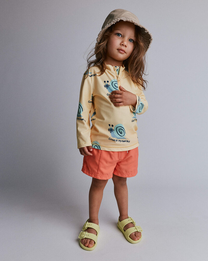 Toddler Boy Swim Trunks - Orange, image 4 of 6 slides