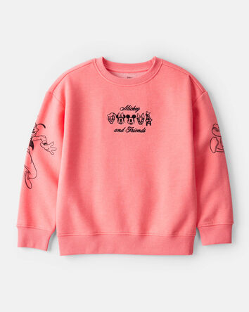 Girls Disney&copy; Mickey Mouse Long-Sleeve Pullover Sweatshirt - Pink, 