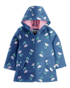 Baby Girl Color Changing Rain Jacket - Navy, image 2 of 6 slides