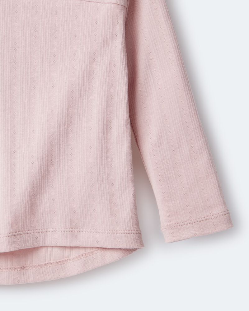 Toddler Girl Pointelle Long-Sleeve Top - Light Pink, image 6 of 6 slides