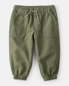 Baby Boy  Herringbone Woven Pull-On Jogger - Green, image 1 of 4 slides