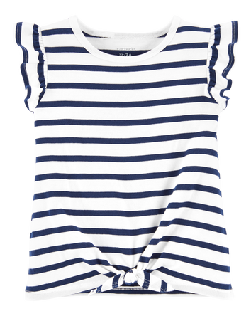 Toddler Striped Tie-Front Tee, 