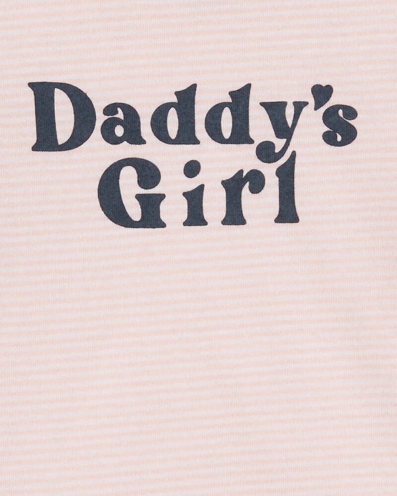 Baby "Daddy's Girl" Short-Sleeve Bodysuit - Pink, image 2 of 3 slides