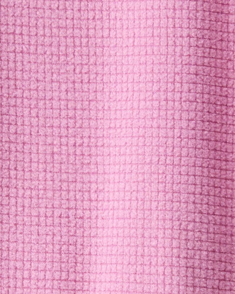 Toddler Girl Fleece Long-Sleeve Loose Fit 1-Piece Pajamas - Pink, image 2 of 3 slides