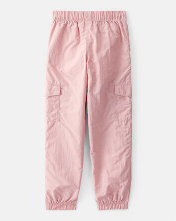Girls Woven Cargo Joggers - Pink, 