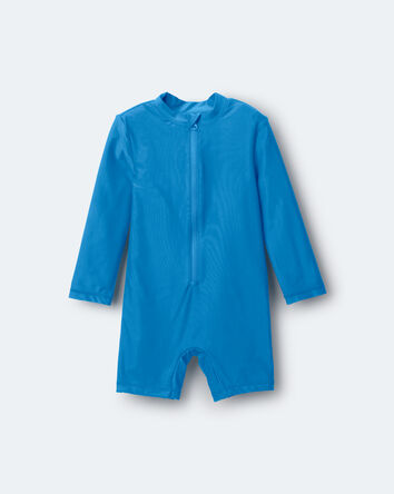 Toddler Boy 'Vitamin Sea' Long-Sleeve 1-Piece Rashguard - Turquoise, 