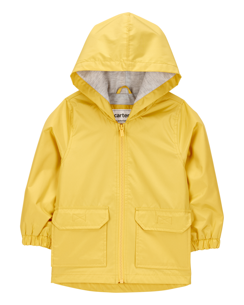 Baby Boy Solid Rain Jacket - Yellow, image 1 of 3 slides