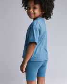 Toddler Girl Brooklyn Bike Shorts - Blue, image 3 of 6 slides