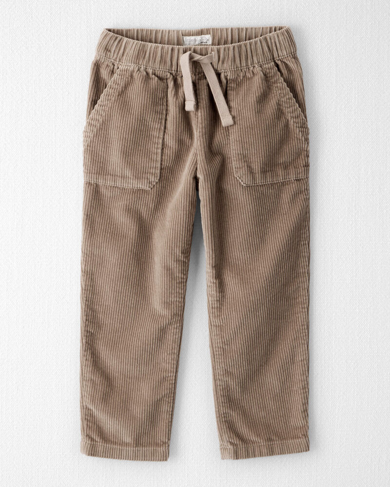Toddler Organic Cotton Corduroy Drawstring Pants, image 1 of 7 slides