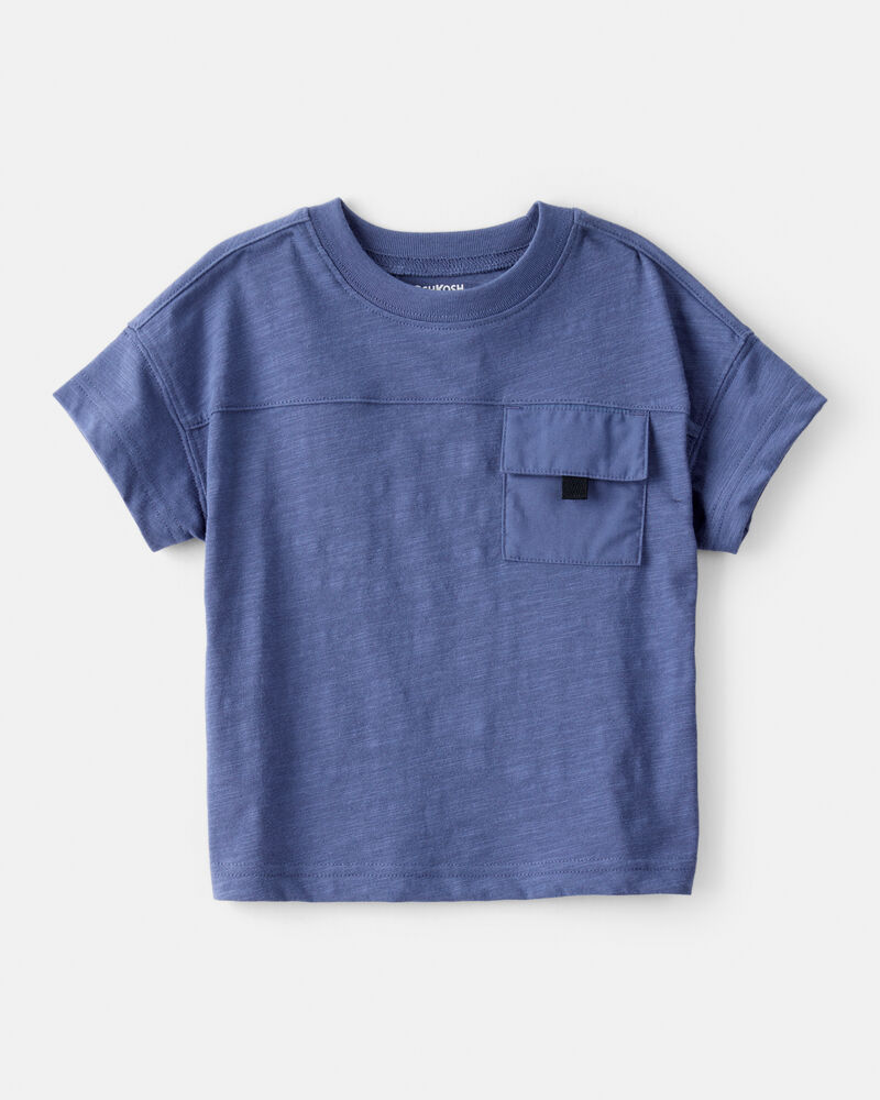 Baby Boy Short-Sleeve Pocket Tee - Blue, image 1 of 5 slides