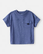 Baby Boy Short-Sleeve Pocket Tee - Blue, image 1 of 5 slides