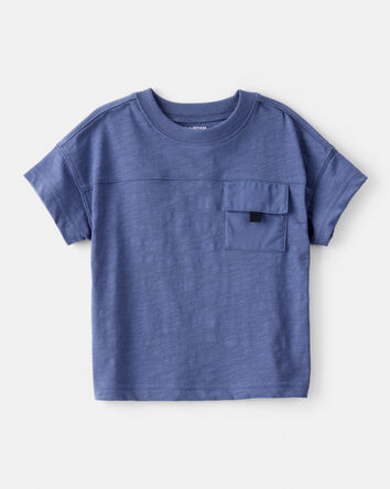 Baby Boy Short-Sleeve Pocket Tee - Blue, 
