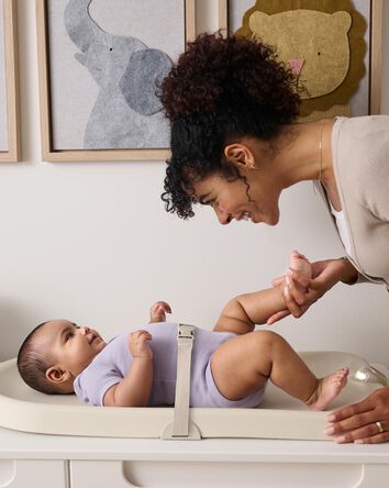 Nursery Style Light-Up Changing Pad & Diaper Tracker  - Oat, 