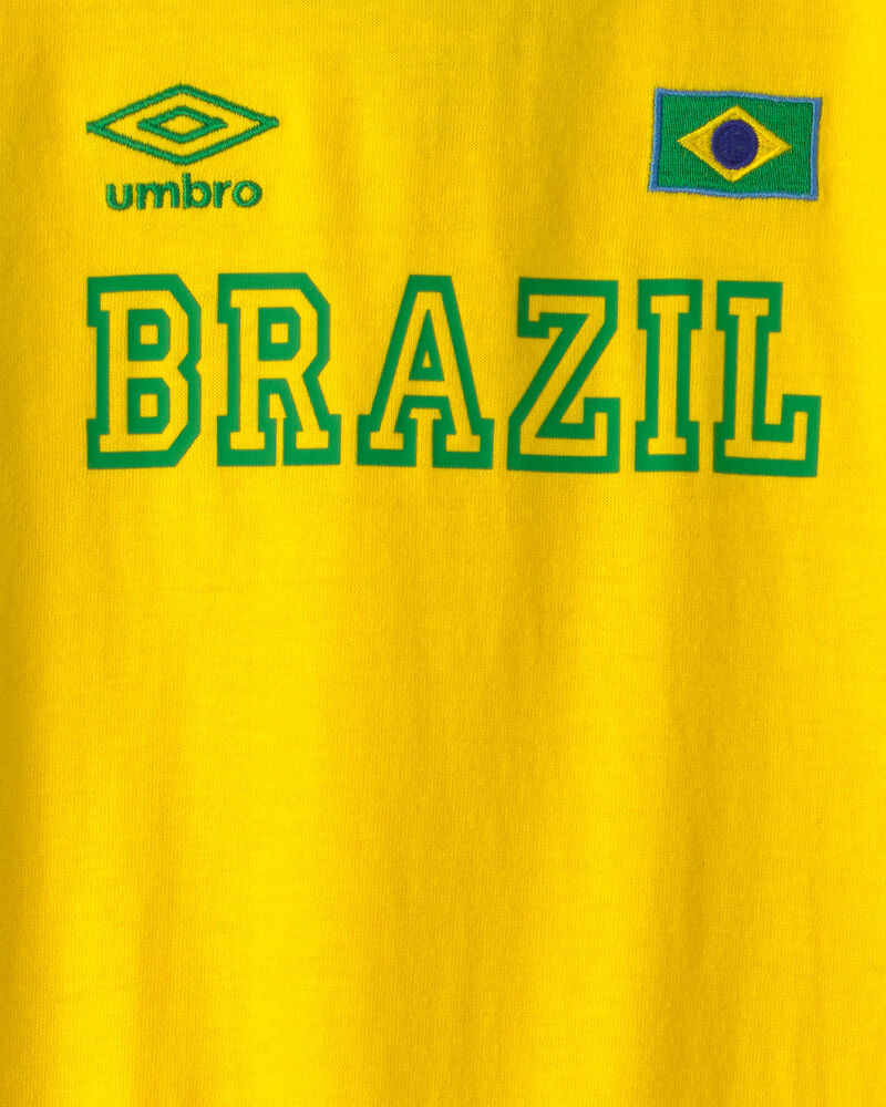 Baby Umbro Brazil Soccer Romper - Blue/Yellow/Green, image 3 of 3 slides