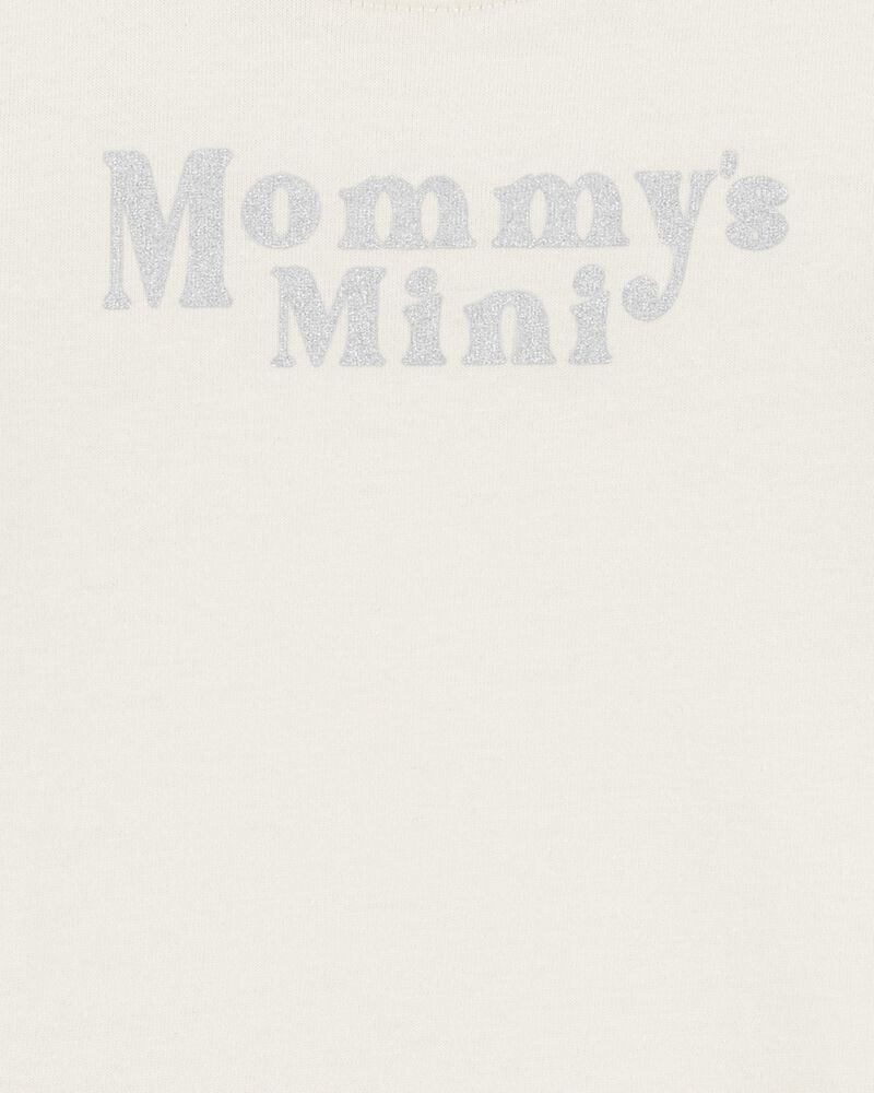 Baby "Mommy's Mini" Short-Sleeve Bodysuit - Cream, image 2 of 3 slides