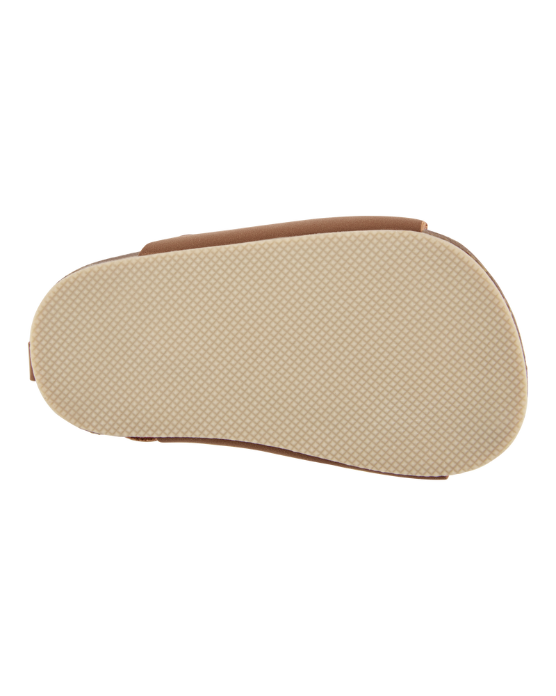 Baby Buckle Faux Cork Sandals - Brown, image 5 of 6 slides