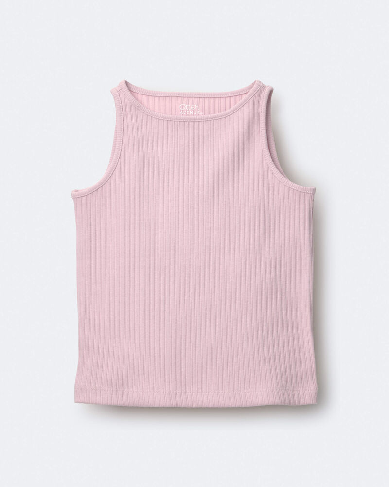 Toddler Girl Ribbed Playtime Tank Top - Light Pink, image 2 of 5 slides
