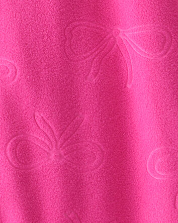 Toddler Girl Bow Loose Fit Long-Sleeve 1-Piece Pajamas - Pink, 