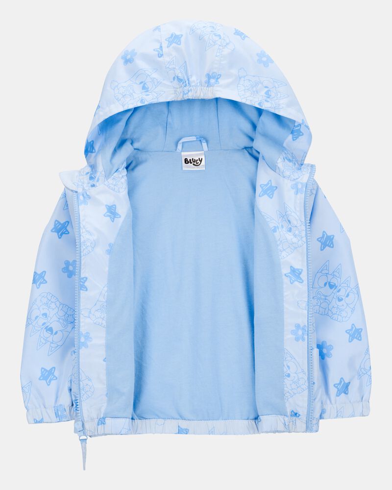 Toddler Girl Bluey Windbreaker Jacket - Blue, image 2 of 3 slides
