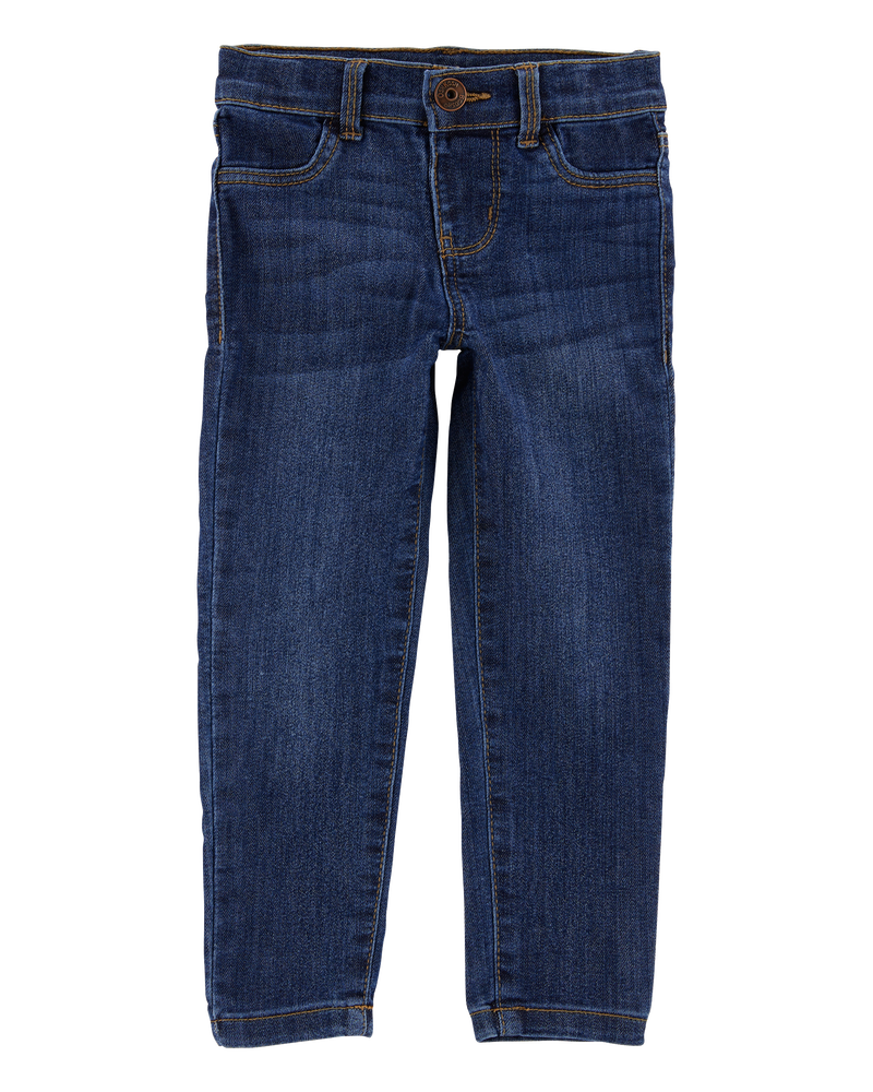 Baby Dark Blue Wash Skinny-Leg Jeans, image 1 of 4 slides
