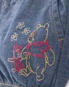 Baby Girl Disney&copy; Winnie the Pooh Chambray Embroidered Bubble Shorts - Medium Wash, image 2 of 5 slides