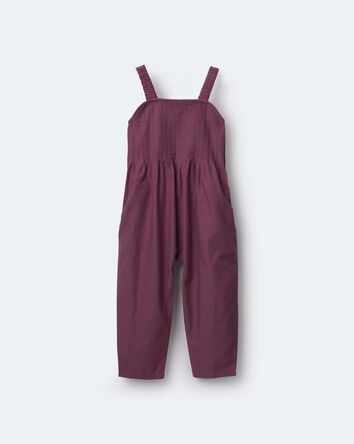Toddler Girl Pleated Overalls - Purple, 