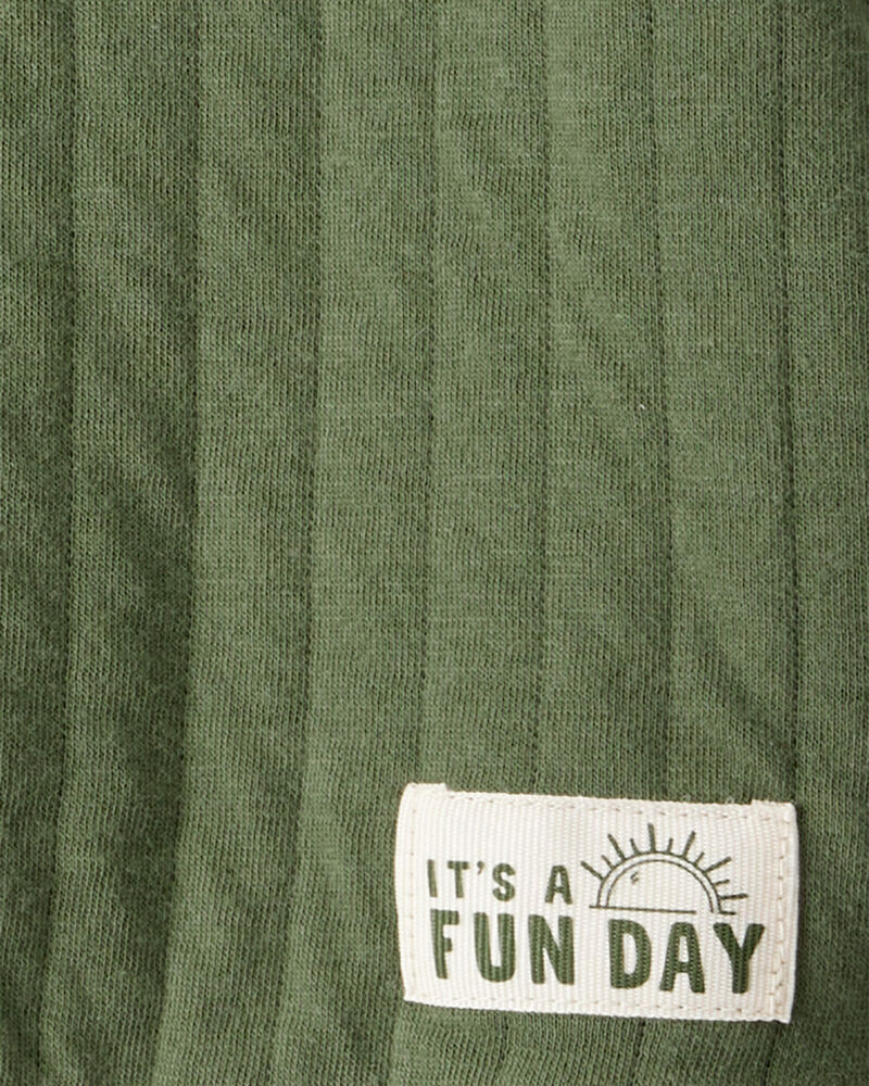 Baby Boy 2-Piece Hooded Tee & Pant Set - Olive, image 2 of 3 slides